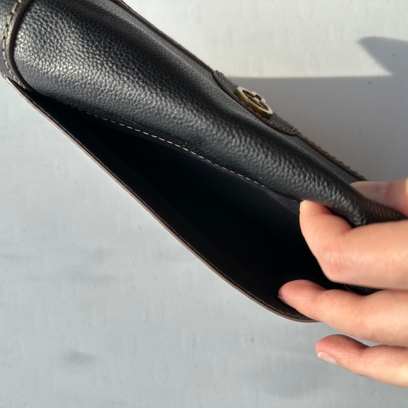 Fossil Women's Ainsley Black Leather Wallet Shoulder Bag Mini Bag Purse - Picture 12 of 16